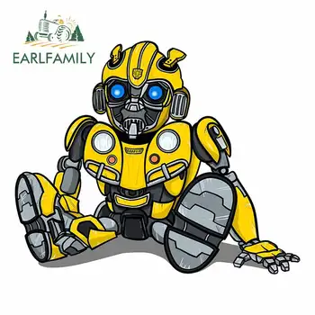

EARLFAMILY 13cm x 10.9cm for Baby Bumblebee Cartoon Laptop Car Stickers Windshield Refrigerator Decal Waterproof Vinyl Car Wrap