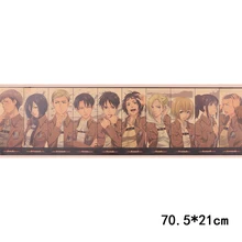 Atak na tytana kolekcja postaci plakat klasyczna kreskówka Anime Kraft papierowa naklejka na ścianę tapeta dekoracyjna pokoju tanie tanio Tie Ler CN (pochodzenie) Płaska naklejka ścienna cartoon Naklejki na meble For Wall Jednoczęściowy pakiet Attack on Titan Character