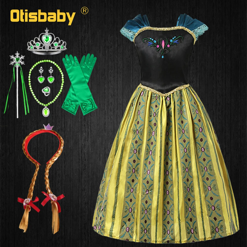 Kids Anna Dress Up Carnival Halloween Child Elsa Costume Princess Elza for Girls Fantasia Infantil Christmas Clothes | Детская одежда и