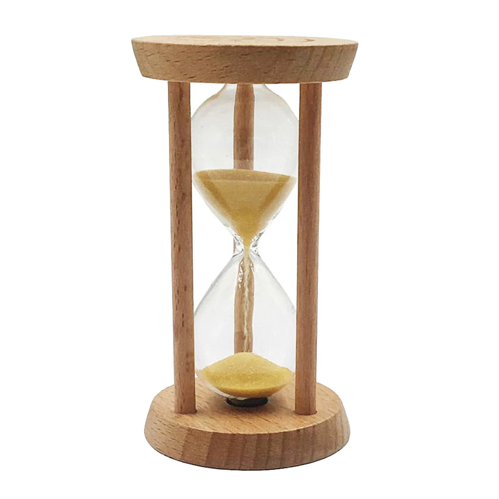 MagiDeal 10 Minutes Wooden Sandglass Hourglass Sand Timer for Classroom Teaching Kitchen Cooking
