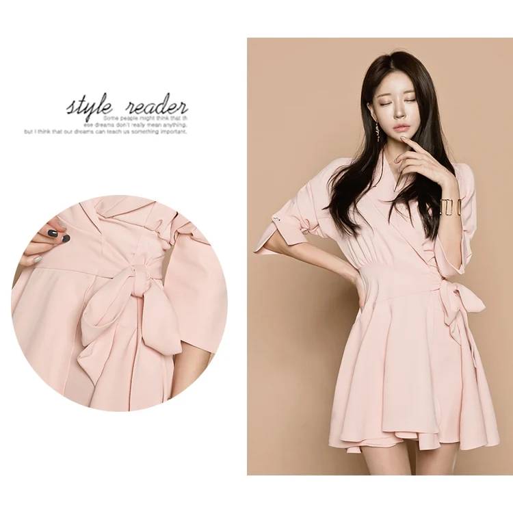 2022 فستان ربيعي نسائي فستان كاجوال أنيق تصاميم كوريه جديد فساتين العيد لعام