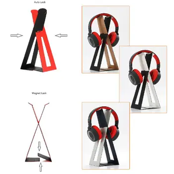 

Headset Stand Holder Folding Headphones Bracket Display Rack Desktop Organizer