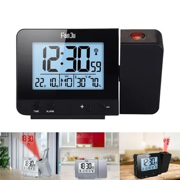 

LED Projection Alarm Clock Digital Date Snooze Function Backlight Projector Desk Table Led Clock With Time Projection