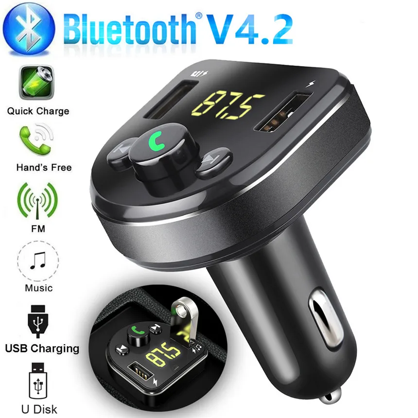 CARPRIE Bluetooth автомобильное USB зарядное устройство fm-передатчик беспроводной радио адаптер mp3-плеер