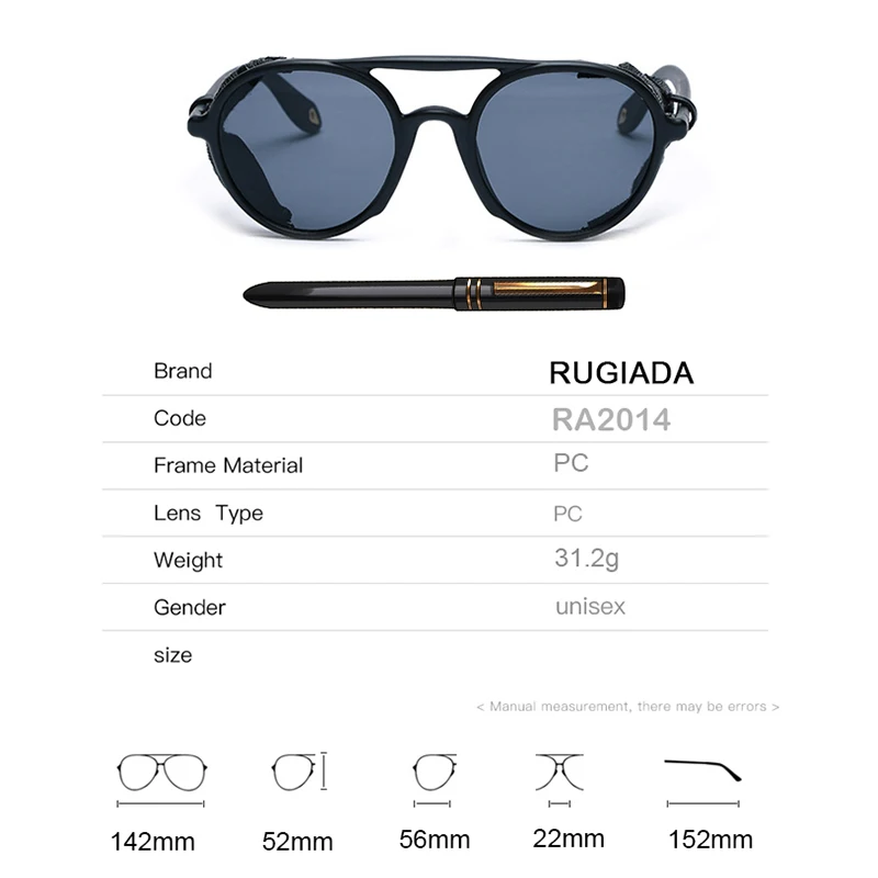 RUGIADA новый бренд ретро поляризованные мужские солнцезащитные очки в стиле