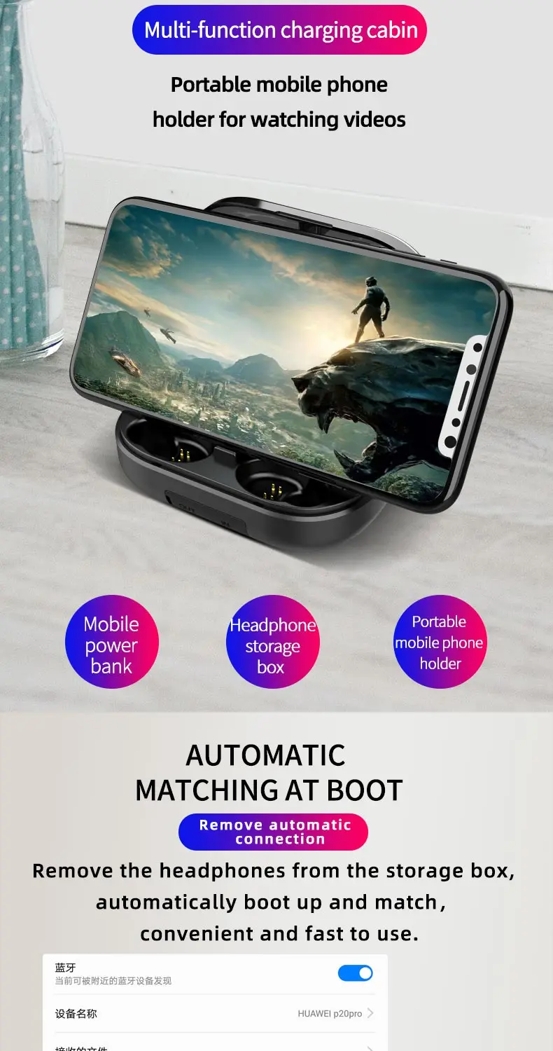 Оригинальные V12 Bluetooth 5,0 наушники настоящие беспроводные наушники TWS наушники-вкладыши IPX7 водонепроницаемые наушники HiFi для занятий спортом