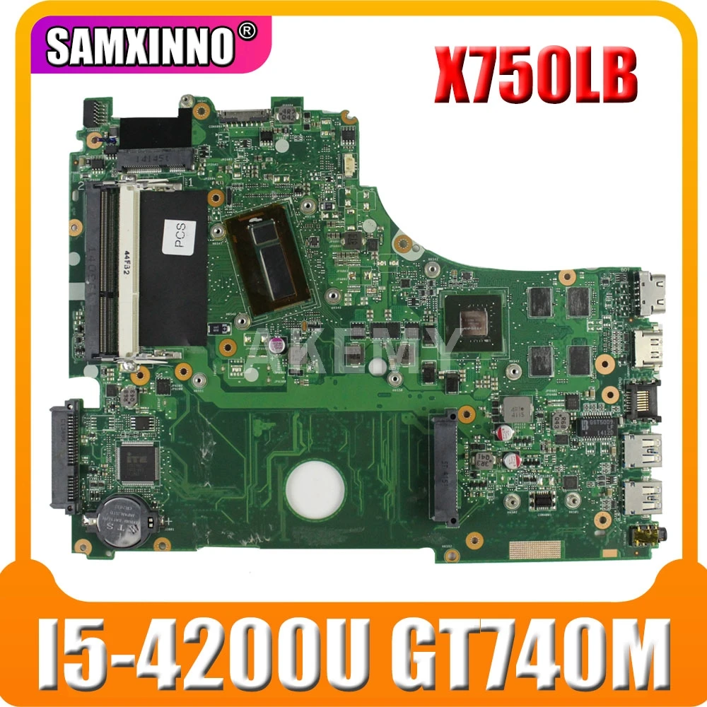 X750LB материнская плата для For Asus X750 X750LN X750L K750LB ноутбука I5-4200U GT740M-2GB тест работа 100%