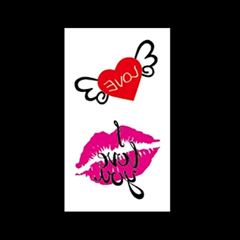 A10 Fake Tattoo Stickers Fashion Personality English Letters Cute Cartoon Flowers Waterproof Tattoo Stickers Temporary Tattoos Tatoo - Цвет: A10