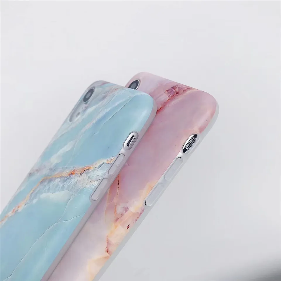 Классный Синий Розовый Камень Мраморный чехол для телефона funda huawei Nova 3 3i P20 pro lite