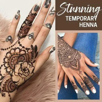 

5pcs/set Easy Henna Tattoo Stencils Set Flash Sheets Temporary Glitter Tattoo Stencils Template Body Art HJL2019