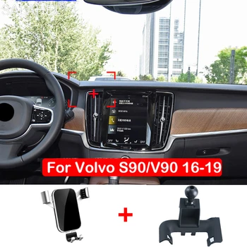 Compact size elegant appear Car Mobile Phone Holder For Volvo S90 V90 2017 2018 2019 Air Vent ANTI-SKID Mount Bracket GPS Stand tanie i dobre opinie Car phone holder silver red black 20-90 days just put
