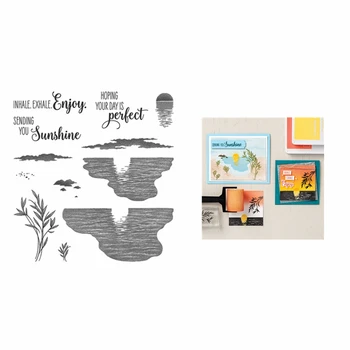 

2020 New Metal Cutting Dies and Scrapbooking For Paper Making Sending Sunshine Embossing Frame Card Craft Clear Stamps Set