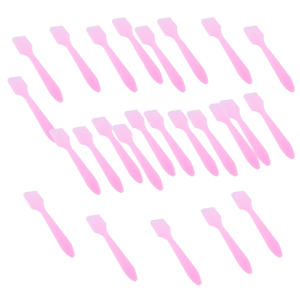 100x Mini Cosmetic Spatula Disposable Facemask Cream Scoop Plastic Spoon