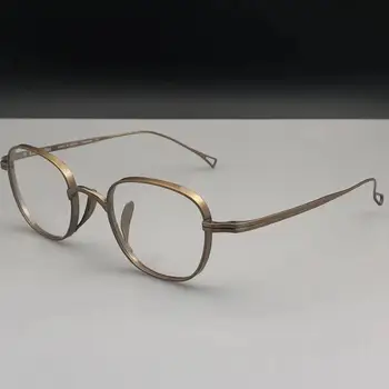 

Pure Titanium Glasses Frame Men Ultralight Round Myopia Optical Prescription Eyeglasses Frame Women Rose Gold Eyewear 080501