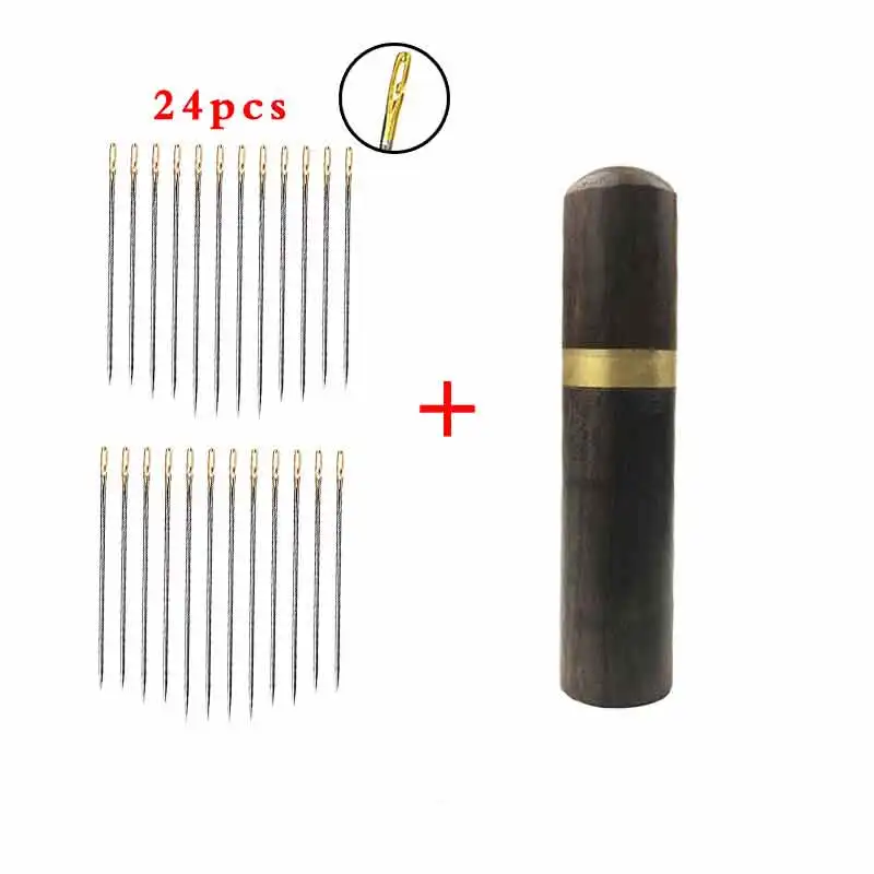 D-Gold С принтом «большие глаза» Self Threading Иглы Швейные иглы для вышивания и Винтаж деревянные иглы чехол Рукоделие швейные инструменты Прямая поставка - Цвет: D-Gold