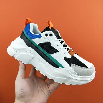 

Spelling Color Street Sneakers Male Trend Leisure Time Run All-match Shoes Ventilation Gym Shoes Autumn Increase Male Shoes