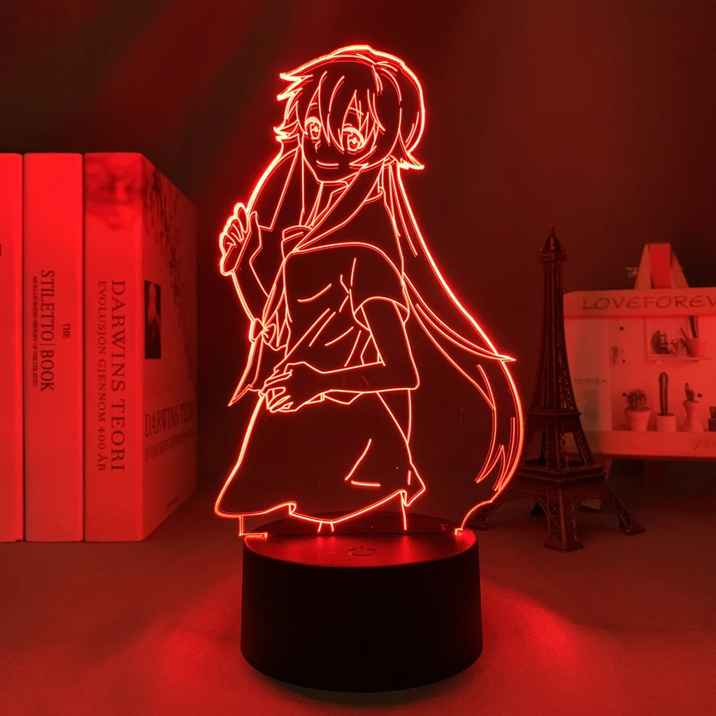 Дневник манга будущего Yuno Gasai светодиодная лампа для детской спальни Декор