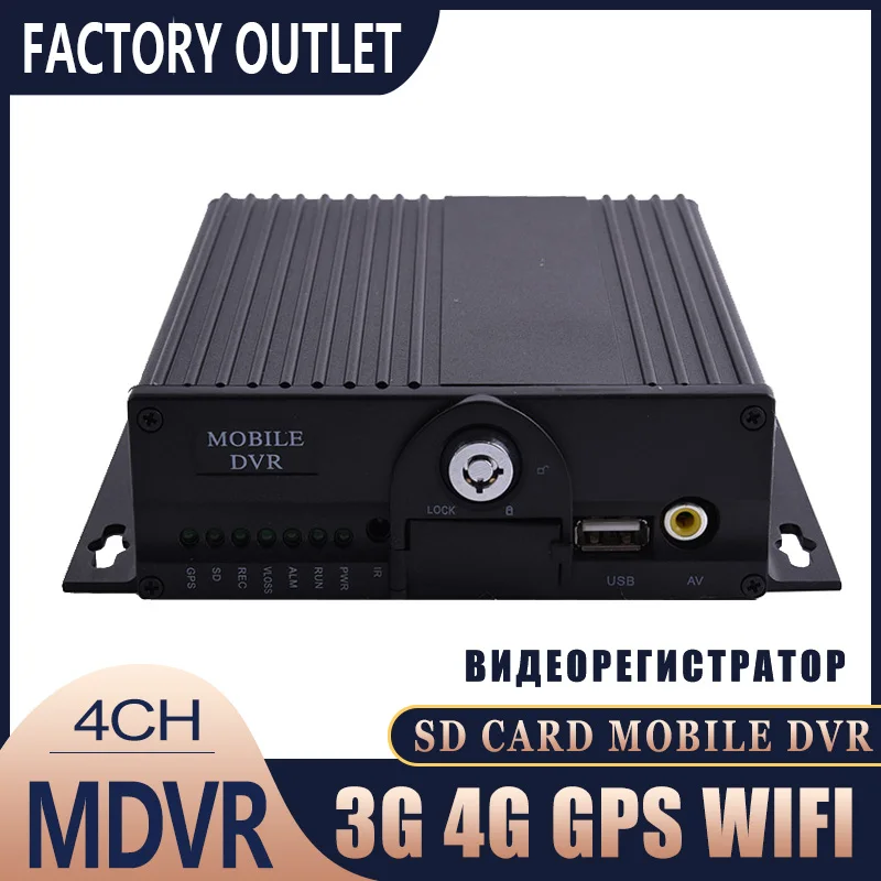 Заводская цена 4Ch SD карта Мобильный DVR с GPS 3G 4G WiFi антенна руководство пользователя