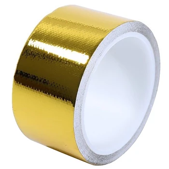 

Golden 5Cm X 4.5M Glass Fiber Heat Insulation Protection Reflective Tape