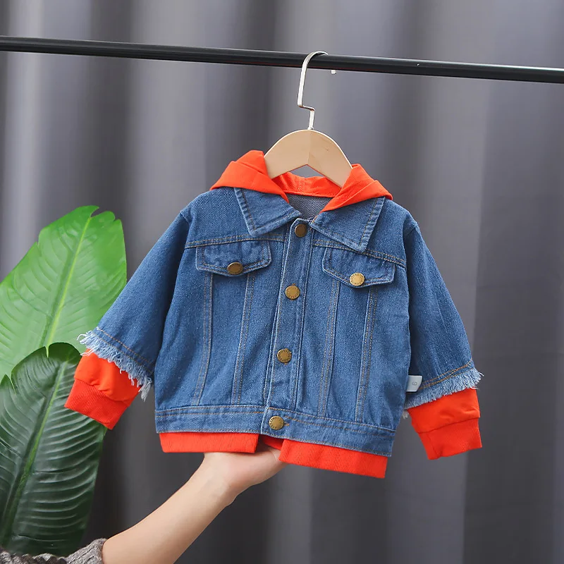 hooded denim jacket baby jacket|Jackets 