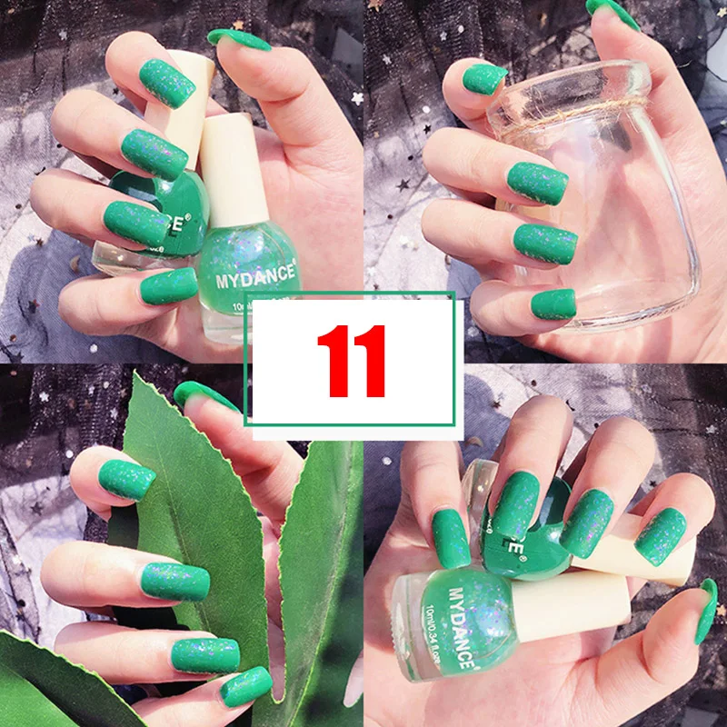 Новинка 14 цветов 10 мл Набор лаков для ногтей DIY Art Длительное быстрое высыхание матовый маникюрный лак для ногтей - Цвет: Небесно-голубой