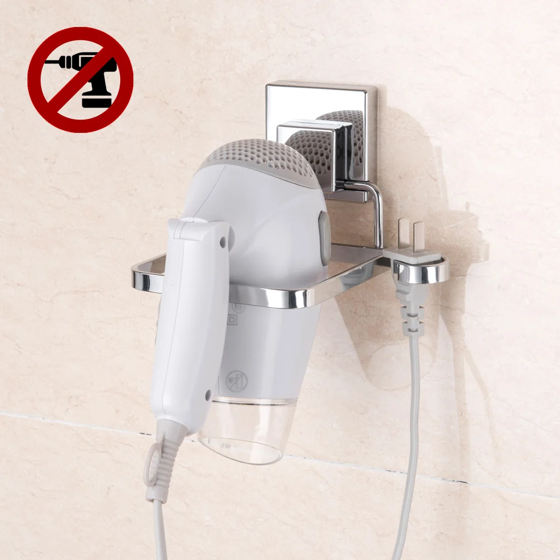 Smartloc Вакуумная присоска Фен держатель фен стойка аксессуары для ванной комнаты органайзер для хранения