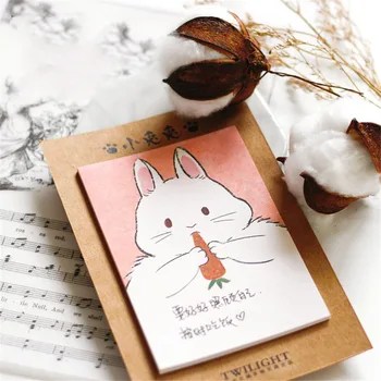 

30 Sheets Kawaii Rabbit Cat Dog Hedgehog Memo Pads Planner Sticker Message Writing Sticky Notes Memo Sheets School Supplies