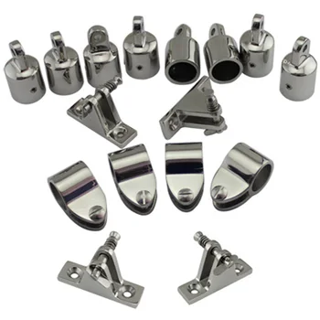

4 Bow 1 Inch Bimini Top Boat Stainless Steel Fittings Marine Hardware Set - 16 Piece Set of Ss316 7/8 Inch(22Mm)