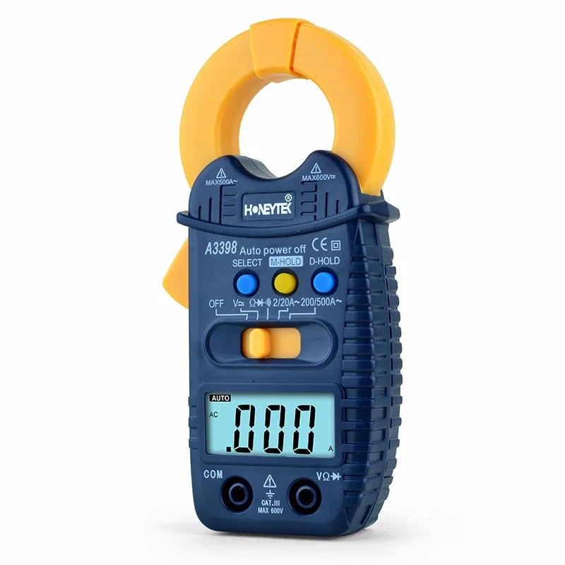

A3398 Digital LCD Multimeter Meter Current AC/DC Voltage clamp meter