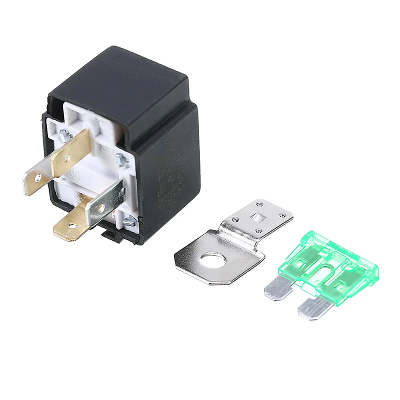 1pc Mayitr Electronic Car Automotive Relays DC 12V 30A 4-Pin Durable Normally Open Contacts Fused Relay On/Off With Bracket |
