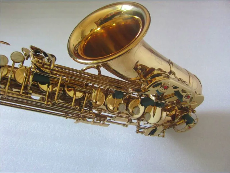 High-quality 875EX Professional Alto Drop E Saxophone Gold Alto Saxophone with Band Mouth Piece Reed Aglet free