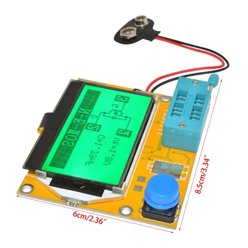 LCR-T4 Mega328 Транзистор тестер диодный конденсатор ESR LCR метр с Чехол MOS PNP