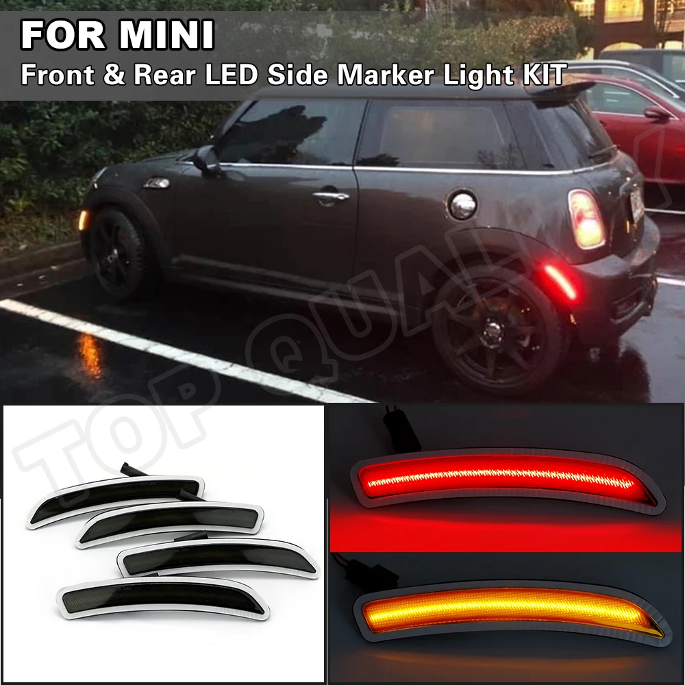 2X LED Indicatori Laterali Neri Per BMW 1 Serie E81 E82 E87 E88 Dal