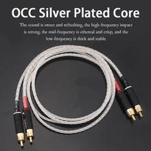 Xangsane OCC silber überzogene 8 stränge zusammengestellt HiFi audio signal kabel 2RCA-2RCA audio verbindung verstärker kabel