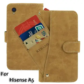 

Vintage Leather Wallet Hisense A5 Case 5.84" Flip Luxury Card Slots Cover Magnet Stand Phone Protective Bags