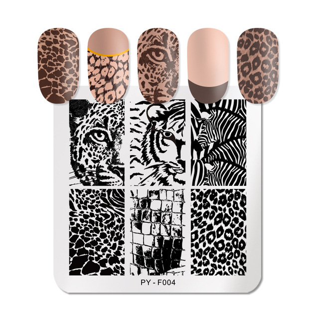 Pcs Nail Stamping Plates Marble Texture Flower Nail Art Plate Stainless Steel Design Stamp Template for Printing Stencil Tools
