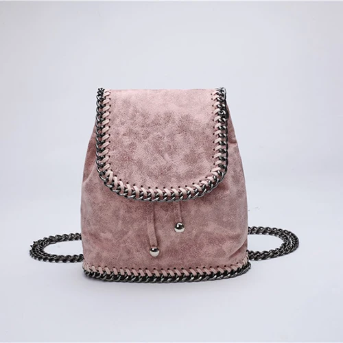Женский роскошный брендовый рюкзак, ПВХ сумка на плечо с цепочкой, модный дизайн, школьные сумки для девочек, женские складные сумки - Color: light pink