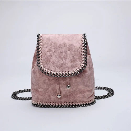 light pink Женский роскошный брендовый рюкзак, ПВХ сумка на плечо с цепочкой, модный дизайн, школьные сумки для девочек, женские складные сумки - Color: light pink
