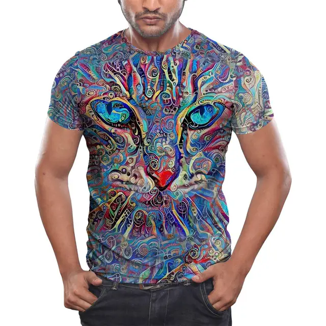 2020 3d Print Cat Face Plus Size T Shirt Hip Hop Women/man Pubg T Shirt Cat Diamond Painting Boys/girls T Shirt