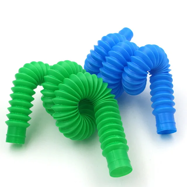 5Pcs Mini Pop Tubes Sensory Toy for Adult Fidget Stress Relieve Toys Kid Autism Anti Stress Plastic Bellows Children Squeeze Toy 5