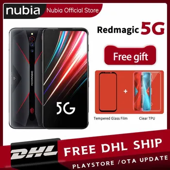 Перейти на Алиэкспресс и купить Глобальная версия Nubia Red Magic 5G мобильный телефон 6,65 дюймов 12 Гб 256 ГБ Snapdragon 865 NFC игровой телефон WIFI 6 Android 10