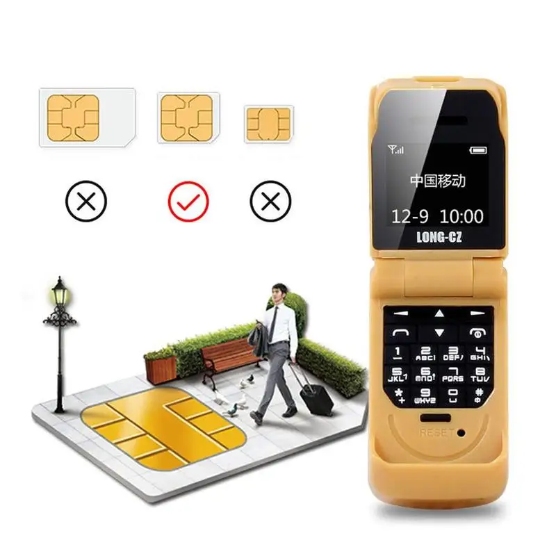 

Mini Flip Mobile Phone Bluetooth Companion Anti-lost Phone For Kids Small Cell Phone Wireless Bluetooth Dialer