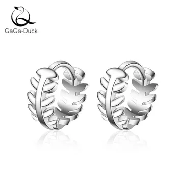 

New Creative Fashion Jewelry Leaf Ear Buckle Temperament 925 Sterling Silver Not Allergic Tree Branch Dangle Earrings E751