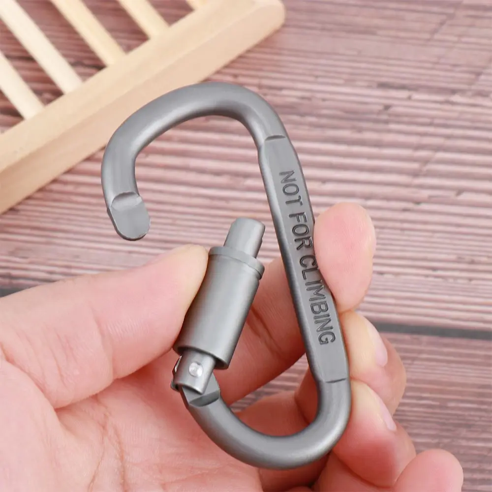 

Durable Camping Climbing Outdoor Tools Aluminum Alloy Keyring Key Buckle Carabiner Snap Hook Travel Kit Climbing Accessories