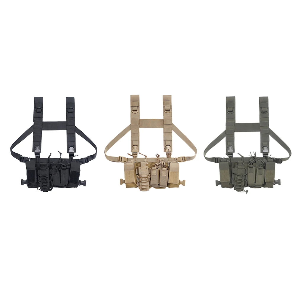 Women Men Outdoor MOLLE Vest Pockets Waistcoat Combat Chest Rig Hunting Belt