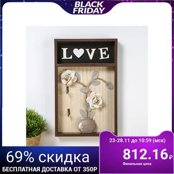 

Hooks decorative tree "vase with roses. Love 31 х20х3 3912989