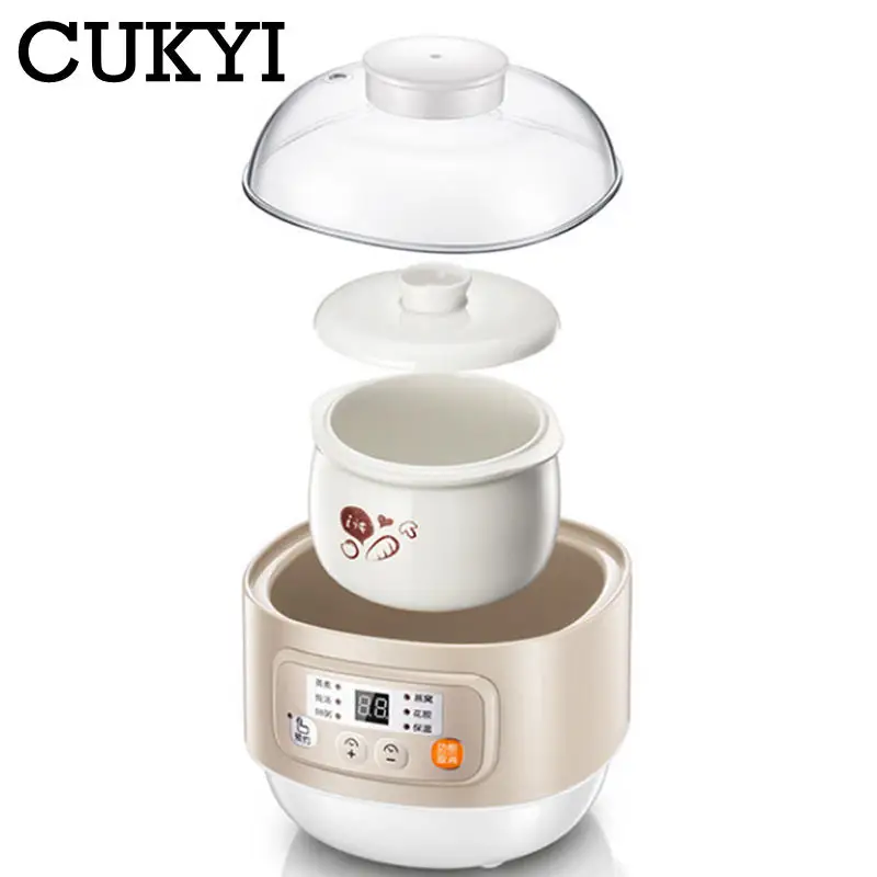 CUKYI High Quality Slow Cooker Household Steam Stew Multifunction BirdsNest Pregnant Tonic Baby Supplement Nutritious Breakfast 6