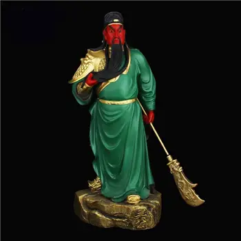 

Copper Statue Hand painted copper recruit money set up the statue of the God of wealth