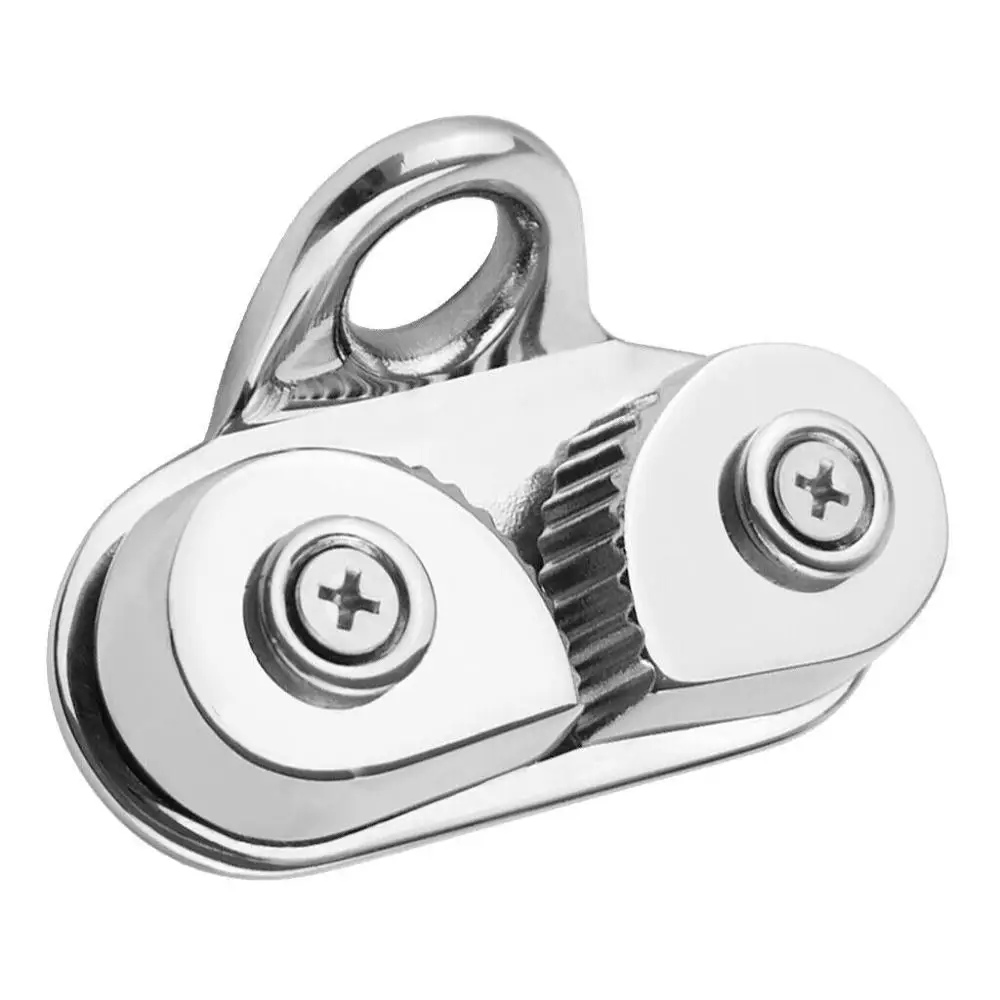 Boat Cam Cleat 316 Stainless Steel 85mm With Leading Ring Fairlead Sailing Boat Kayak Canoe Dinghy stainless steel 316 cam cleat with leading ring boat cam cleats fairlead marine sailing sailboat kayak canoe dinghy