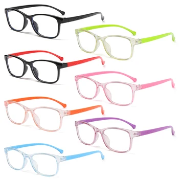 1PC Kids Boy Girl Anti-blue Light Glasses Ultra Light Frame Protection Eyeglasses Student Computer Online Study Classes Eyewear